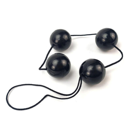 Chinese Balls Chain Black by A-GUSTO, premium anal toy with four stimulating balls for enhanced pleasure.