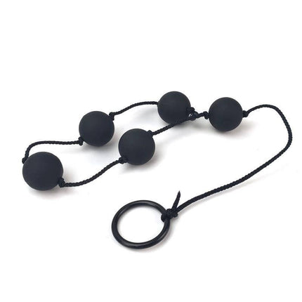 Chinese Balls Chain Black by A-GUSTO with five anal beads for controlled sensation and comfort