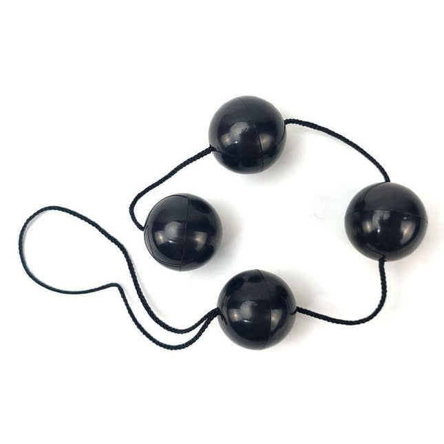 Chinese Balls Chain Black by A-GUSTO, featuring four connected balls for enhanced pleasure and intimate exploration.