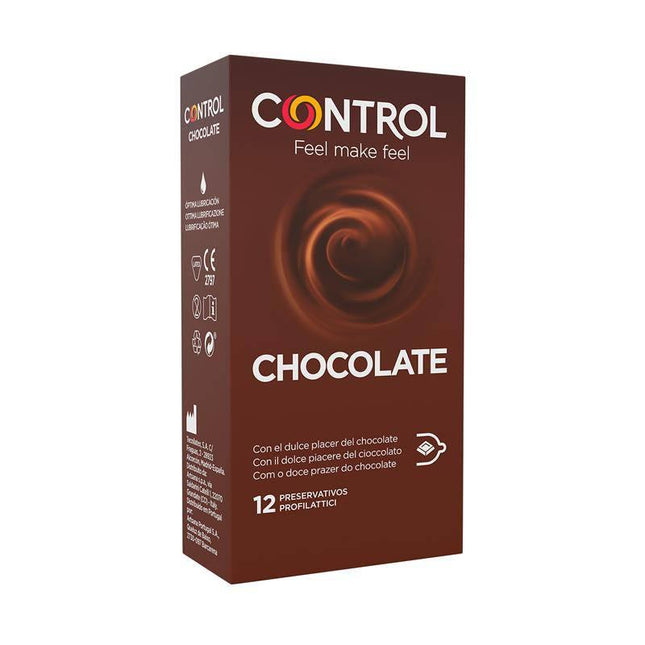 Chocolate 12 uds scented condoms with rich aroma and natural feel