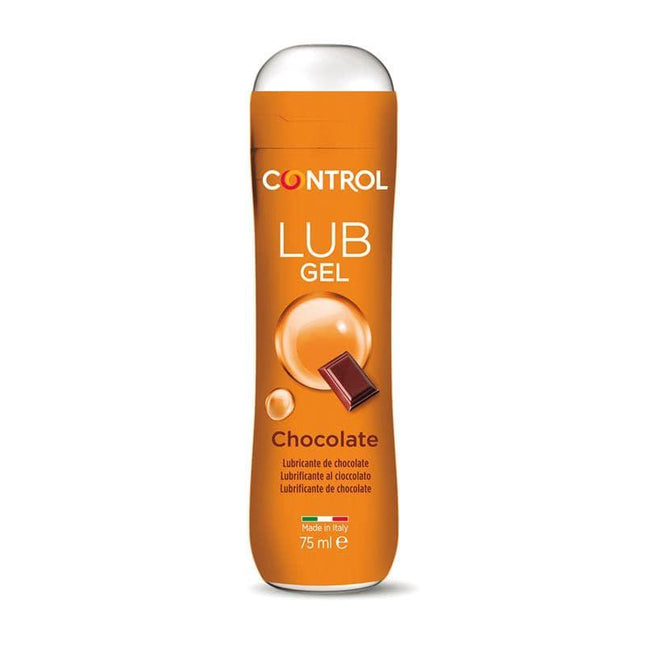 Chocolate Lubricant 75 ml bottle with a chocolate scent, water-based, sugar-free, transparent, non-greasy, and condom-compatible.