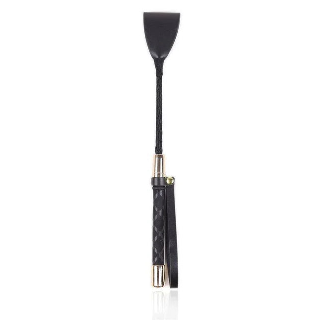 Classic Crop Black and Gold 30 cm riding crop with premium design for precision impact play.