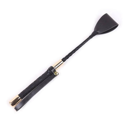 Classic Crop Black and Gold 30 cm - premium riding crop with precision design for travel convenience and control