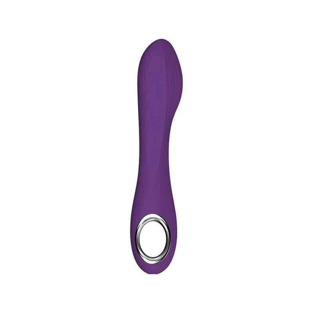 Purple classic vibe stimulator with 10 pleasure patterns, silicone build, waterproof, and USB rechargeable design.