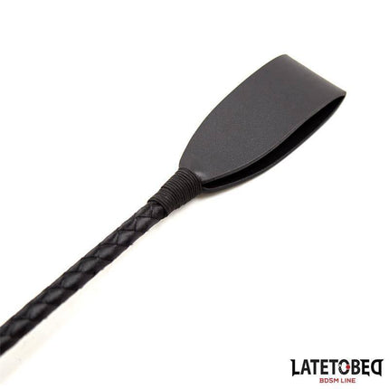 Classic Whip Silver Details 60cm with sleek black vegan leather design, offering elegant and playful style.