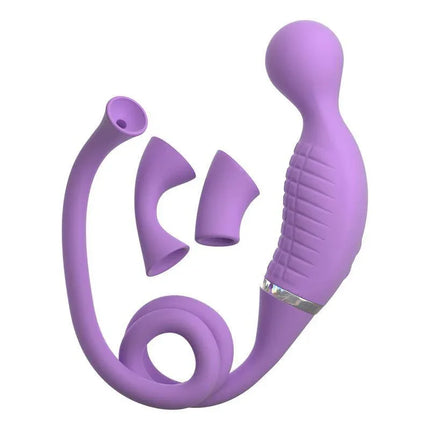Climax-Her Vibe and Clitoris Stimulator Silicone USB with ergonomic design and attachments