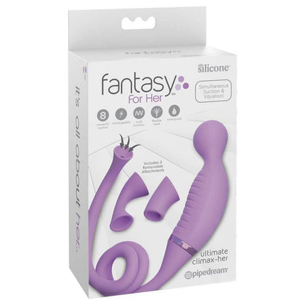 Packaging of Climax-Her Vibe and Clitoris Stimulator Silicone USB with ergonomic design and textured surface for ultimate pleasure.