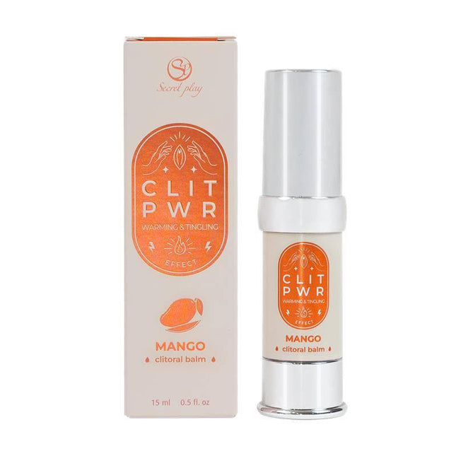 Clit Pwr Clítoris stimulating balm Mango 15 ml bottle and packaging