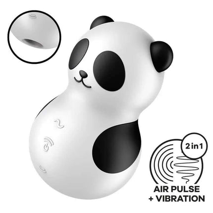 Clit Sucker with vibration Pocket Panda featuring 11 pressure wave intensities and 12 vibration programs for enhanced pleasure.