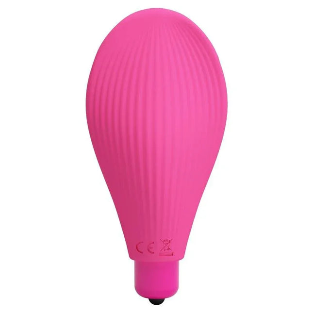 Clitoris Stimulator Nicole in pink, shell-shaped design, made with silky-soft Raincoat Silicone for precise, immersive pleasure.