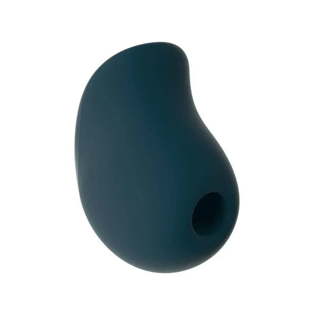 Clitoris Sucker MEA Velvet Green with air-powered vibrations from FUN FACTORY, uses Magnetic Wave Technology, soft velvety surface.