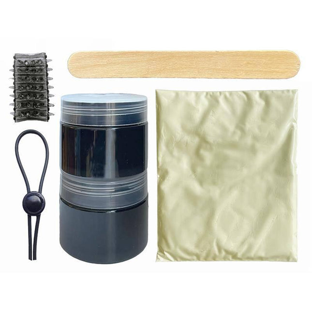 Cloneboy Dildo Black silicone molding kit with premium materials for crafting personalized lifelike dildos with natural feel and realism.