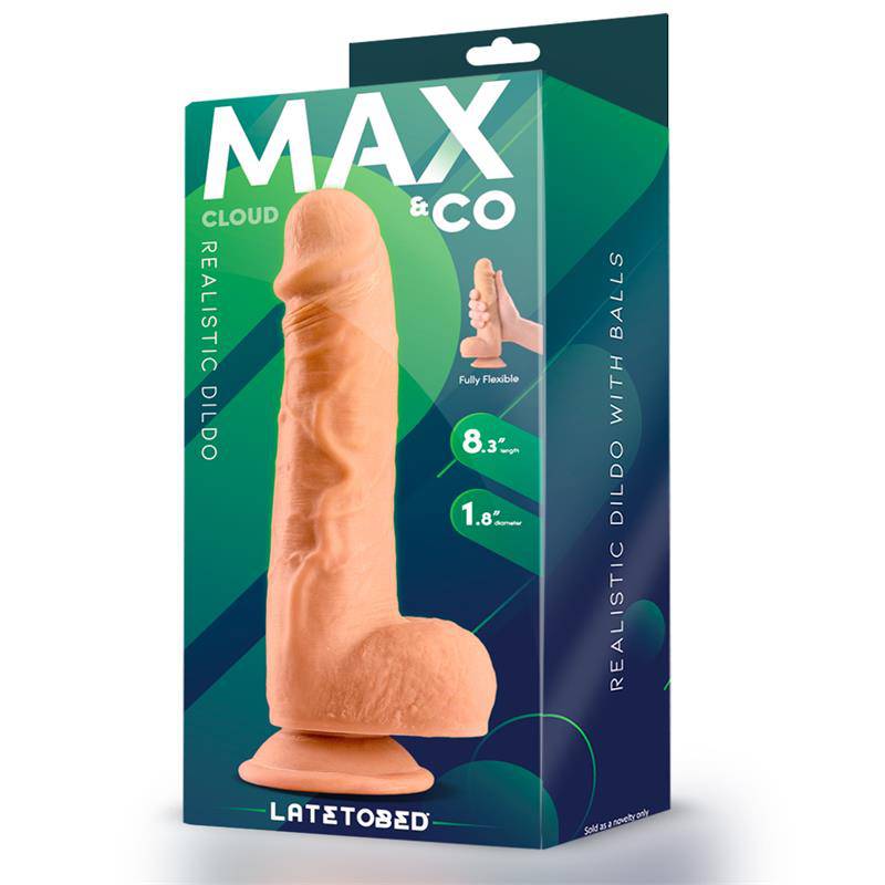 Cloud Realistic Dildo with Testicles 8.3 Flesh - secretsextoys.store