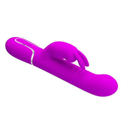 Coale Thrusting and Rotating Rabbit Vibrator USB in vibrant purple, featuring dual motors and USB rechargeable design for enhanced pleasure.