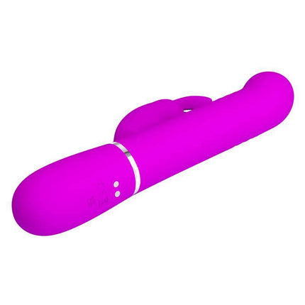 Coale Thrusting and Rotating Rabbit Vibrator USB in vibrant pink for dual-motor pleasure and versatile stimulation