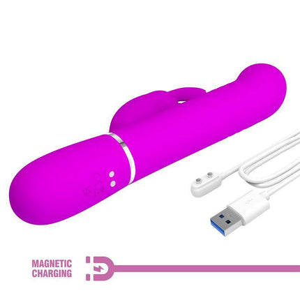 Coale Thrusting and Rotating Rabbit Vibrator USB with magnetic charging cable