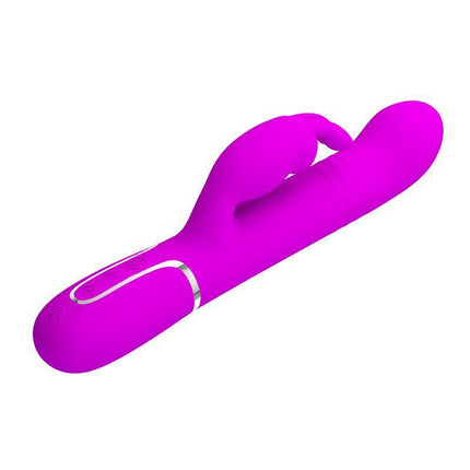 Pink Coale Thrusting and Rotating Rabbit Vibrator USB with dual motors for enhanced pleasure