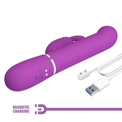Coale Vibw with Rotative Balls and Up and Down dual-motor silicone vibrator with magnetic charging cable