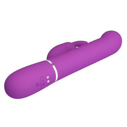 Coale Vibw with Rotative Balls and Up and Down - a versatile dual-motor silicone vibrator in purple, designed for layered sensations.
