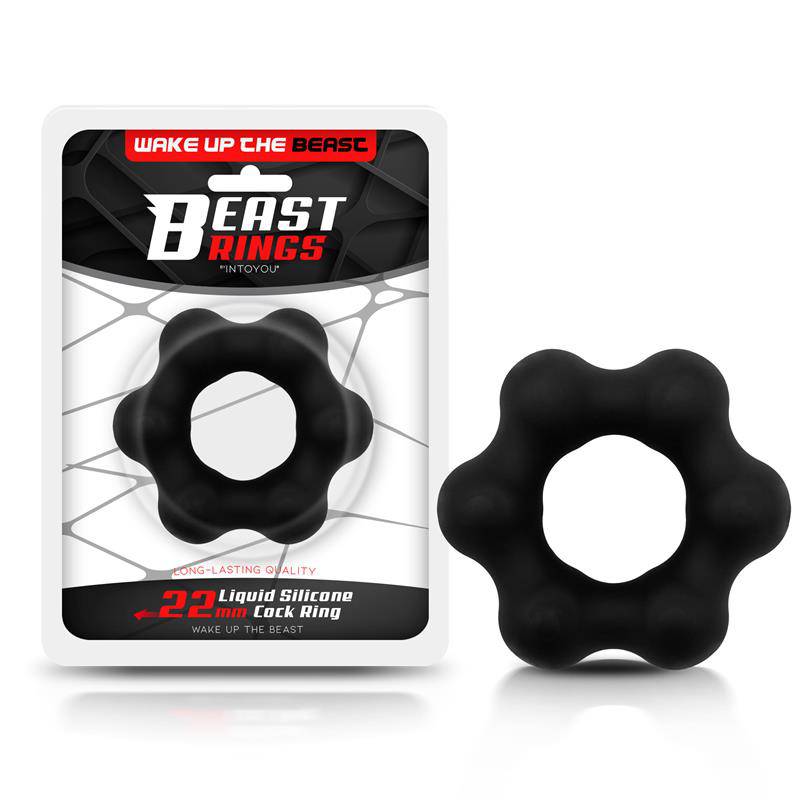 Cock Ring Liquid Silicone 2.2 cm Black - secretsextoys.store