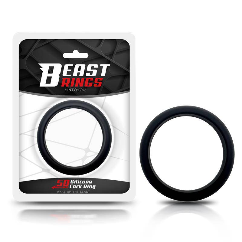 Cock Ring Solid Silicone 5 cm Black - secretsextoys.store