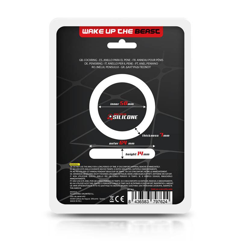 Cock Ring Solid Silicone 5 cm Black - secretsextoys.store