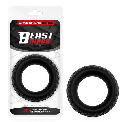 Beast Rings Cock Ring Turbine Liquid Silicone 35 mm in packaging