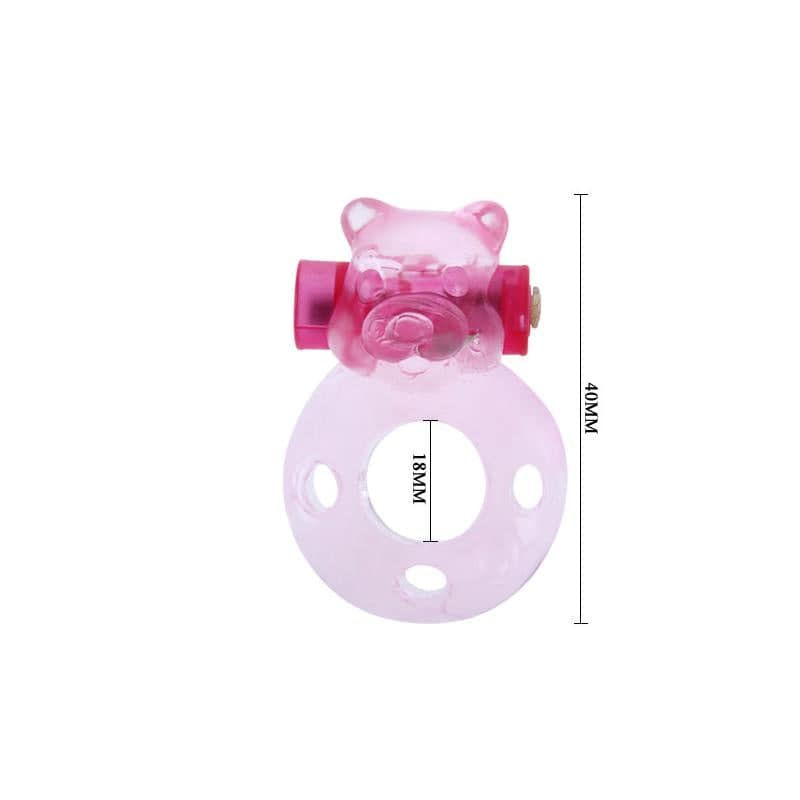 Cock Ring with Vibrating Bullet Bear - secretsextoys.store
