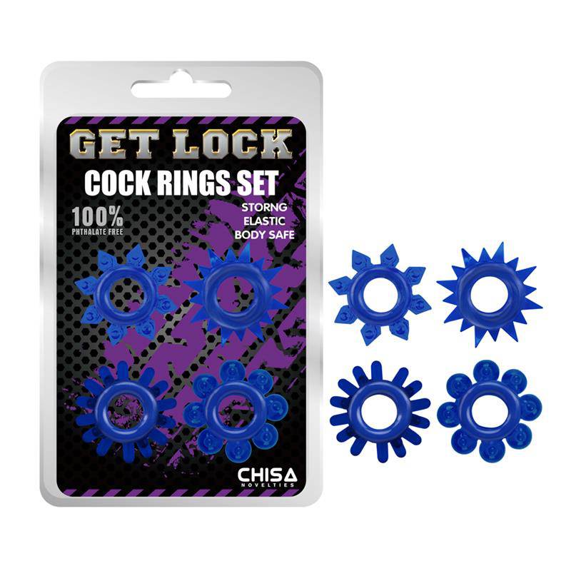 Cock Rings Set - blue - secretsextoys.store