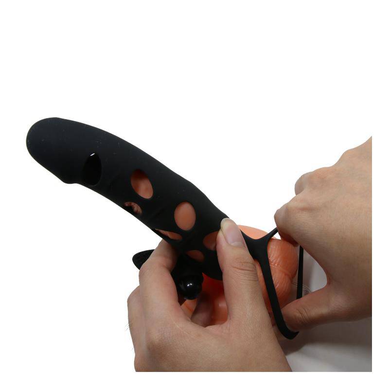 Cock Sleeve with Bullet Black - secretsextoys.store