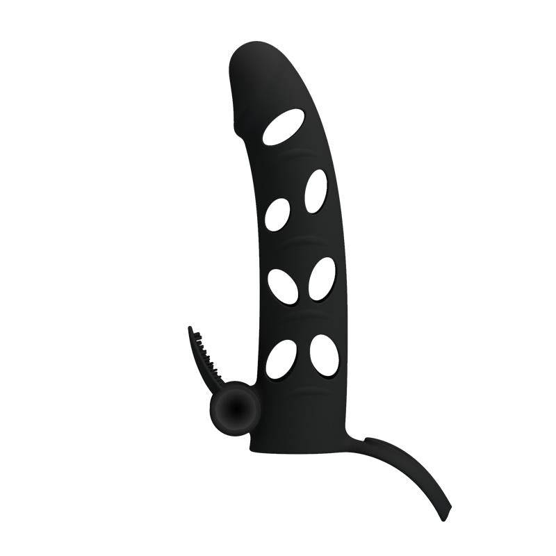 Cock Sleeve with Bullet Black - secretsextoys.store