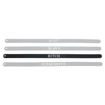 Collar (Bitch) Silicone in black and gray options for BDSM play.