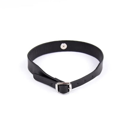 Collar with Bell Adjustable 43 cm Black featuring a sturdy buckle and playful bell detail, part of the BDSM line for bold style.