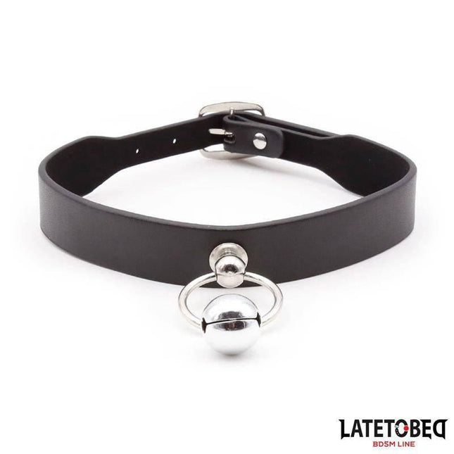 Collar with Bell and Leash from Latetobed BDSM Line showcasing sleek design and enhanced restraint features.