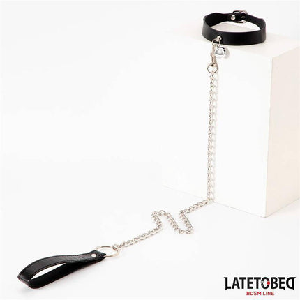 Collar with Bell and Leash by Latetobed BDSM Line