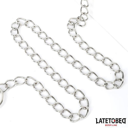 Durable metal chain for Latetobed collar with Leash 52 cm, BDSM restraint set