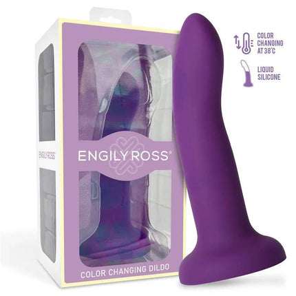 Color-Changing Dildo Purple to Pink Size M 17 cm by Engily Ross in package