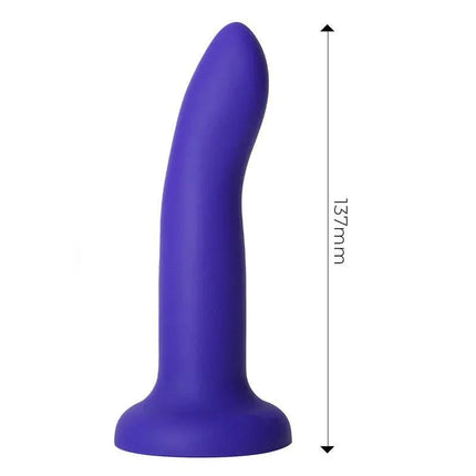 Color-Changing Dildo Purple to Pink Size S 14 cm in silicone, showcasing size dimensions and vibrant color for enhanced visual appeal.