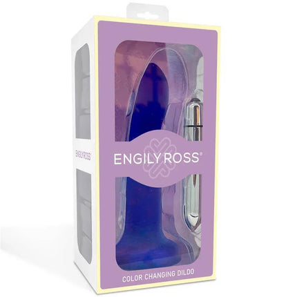 Color-Changing Dildo Purple to Pink Size S 14 cm in packaging by Engily Ross