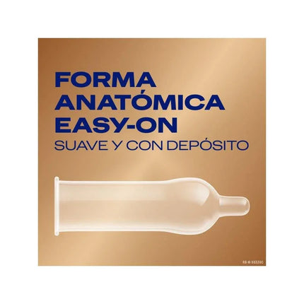 Condoms Real Feel 24ud with easy-on anatomical design and smooth surface, featuring reservoir tip and silicone lubrication, 56mm width