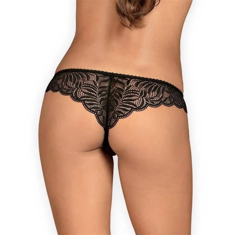 Contica Crotchless Panties Black - secretsextoys.store