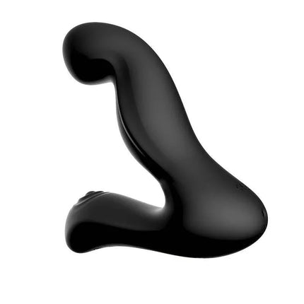 Convo Prostate Massager with Tapping and Finger Wiggle Function in black featuring ergonomic dual-action design.