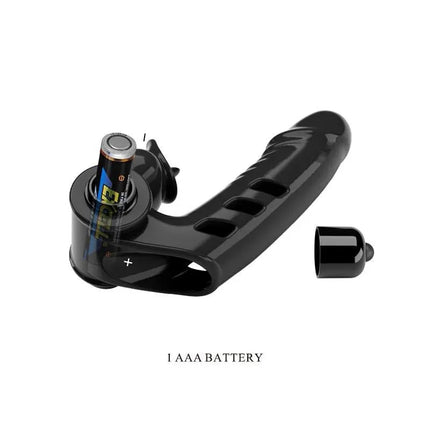 Corbin Finger Sleeve with Vibration showing battery placement and compact design for easy use.