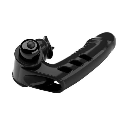 Black Corbin Finger Sleeve with Vibration for precise fingertip stimulation, compact design for solo or partner play.