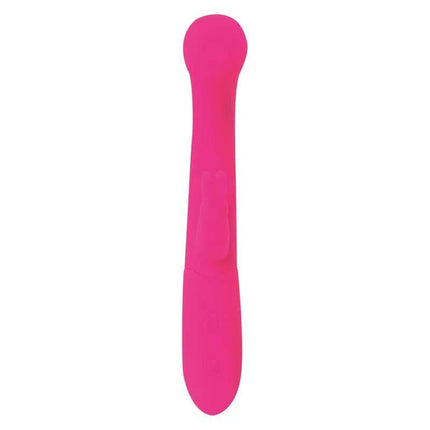 Cotton G-Spot and Rabbit Vibe USB Silicone Fuchsia, vibrant pink dual stimulator for enhanced pleasure
