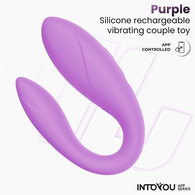 Couple Toy with App Flexible Silicone Lavender - secretsextoys.store