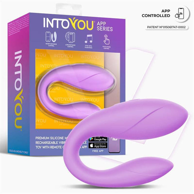 Couple Toy with App Flexible Silicone Lavender by Intoyou® with ActiveJoy® app control, featuring premium silicone for shared pleasure.