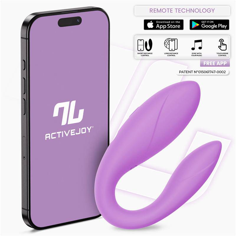 Couple Toy with App Flexible Silicone Lavender - secretsextoys.store
