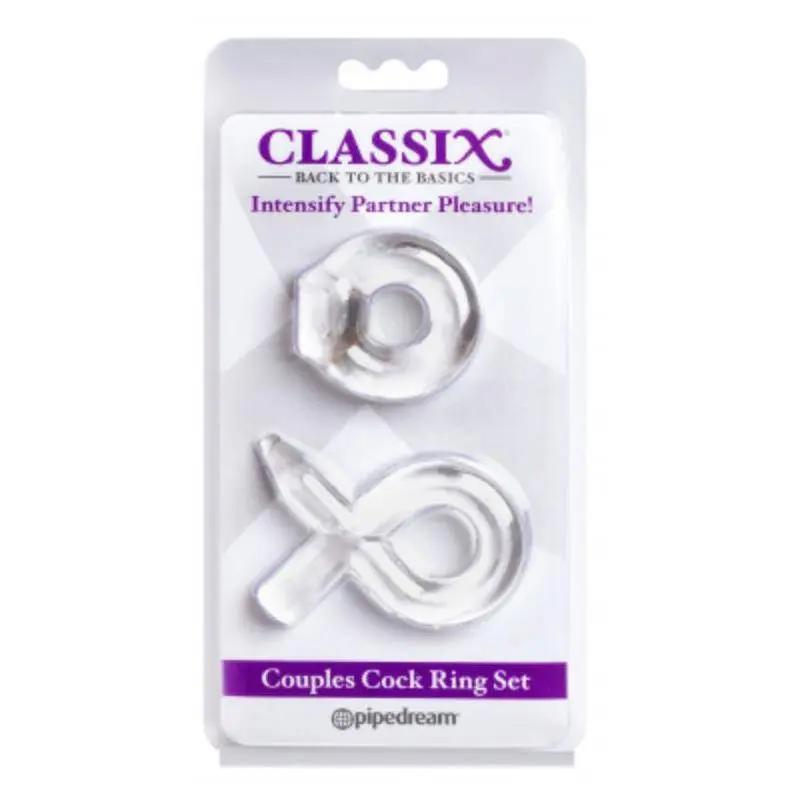 Couples Cock Ring Set Clear - secretsextoys.store