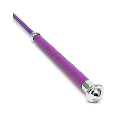 Crop Horse Whip 65 cm in purple with silver accents, offering precise signaling for riders during training or trail riding.